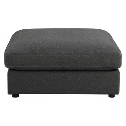 Coaster Serene 4-Piece Upholstered Modular Sectional - Armless Chair, 2 Corners And Ottoman, Charcoal
