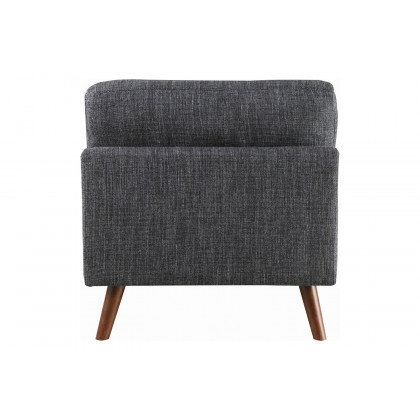 Coaster - Churchill Tufted Cushion Back Armless Chair in Dark Gray/Walnut