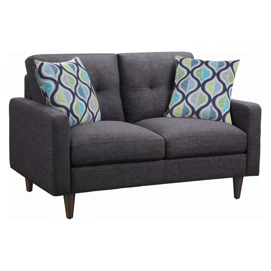 Coaster - Watsonville Tufted Back Loveseat in Gray