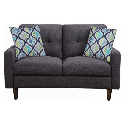 Coaster - Watsonville Tufted Back Loveseat in Gray