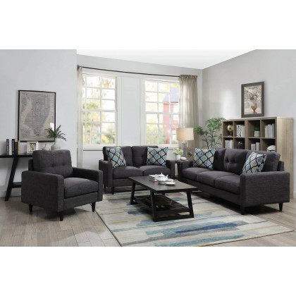 Coaster - Watsonville Tufted Back Loveseat in Gray