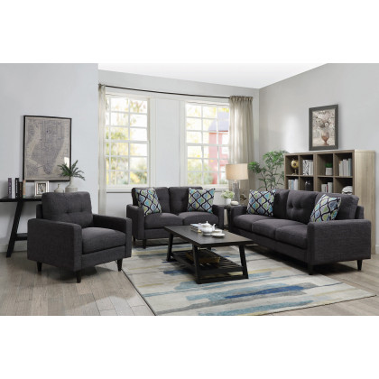 Coaster - Watsonville Tufted Back Loveseat in Gray