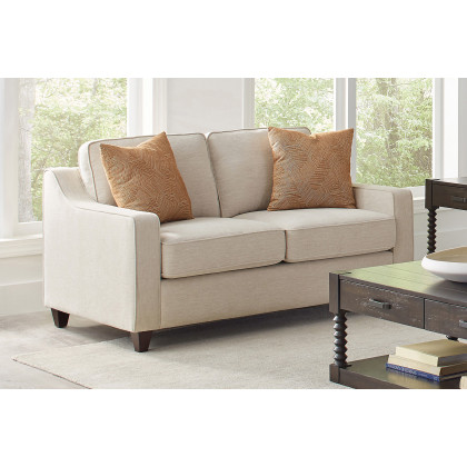 Coaster - Christine Upholstered Cushion Back Loveseat in Beige