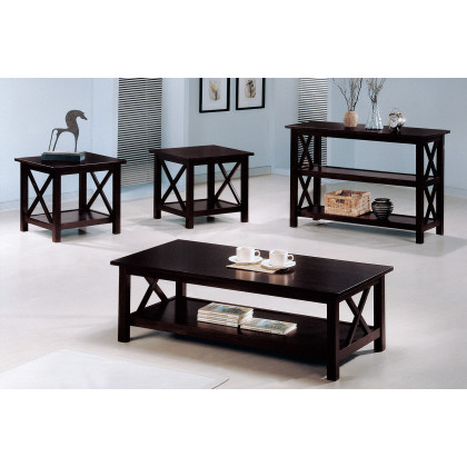 Coaster - Sofa Table With 2-Shelf in Deep Merlot