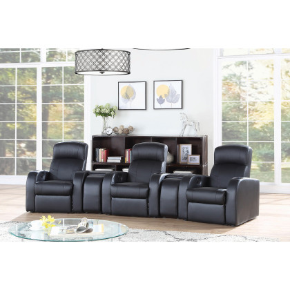 Coaster - Cyrus Home Theater Upholstered Console in Black