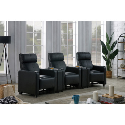 Coaster - Toohey Home Theater Console Table With Two Cup Holders in Black