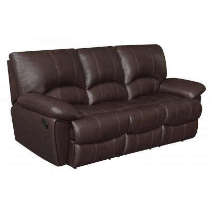 Coaster Clifford Upholstered Pillow Top Arm Living Room Set with Recliner - Chocolate Brown
