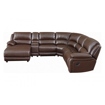 Coaster - Mackenzie 6-Piece Motion Sectional in Chestnut