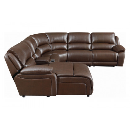 Coaster - Mackenzie 6-Piece Motion Sectional in Chestnut