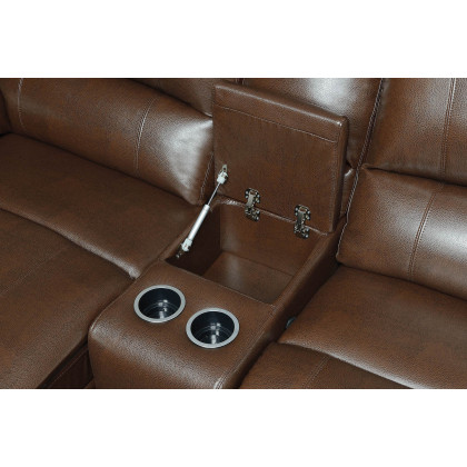 Coaster - Mackenzie 6-Piece Motion Sectional in Chestnut