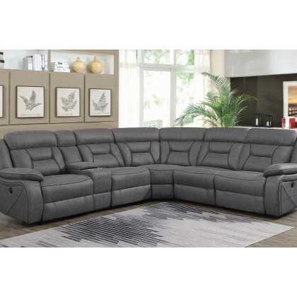 Coaster - Higgins Four-Piece Upholstered Power Sectional