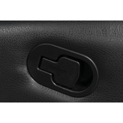 Coaster - Lee Glider Loveseat With Colsole in Black