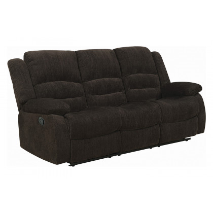 Coaster - Gordon Pillow Top Arm Motion Sofa in Chocolate