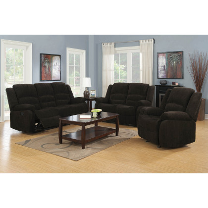 Coaster - Gordon Pillow Top Arm Motion Loveseat in Chocolate