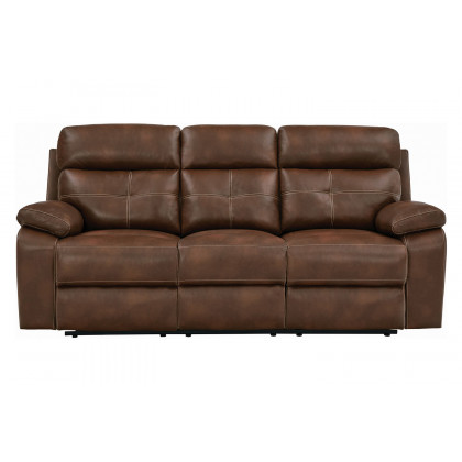 Coaster - Damiano Button Tufted Motion Sofa in Tri-Tone Brown