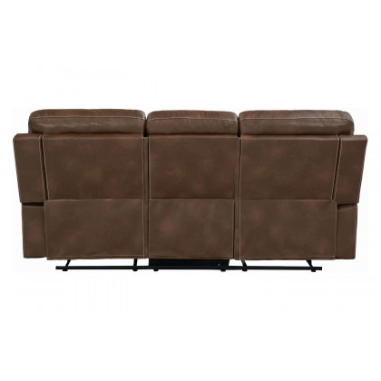 Coaster - Damiano Button Tufted Motion Sofa in Tri-Tone Brown