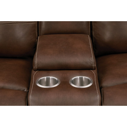 Coaster - Damiano Upholstered Tufted Living Room Set in Tri-Tone Brown