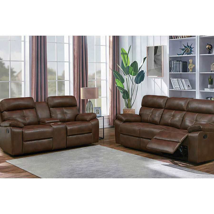 Coaster - Damiano Upholstered Tufted Living Room Set in Tri-Tone Brown
