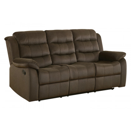 Coaster Rodman Upholstered Tufted Living Room Set with Glider Recliner - Olive Brown