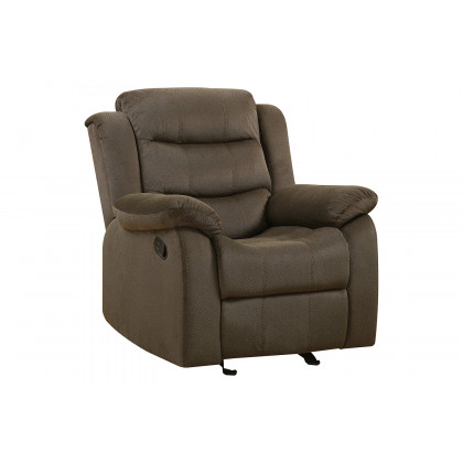 Coaster Rodman Upholstered Tufted Living Room Set with Glider Recliner - Olive Brown