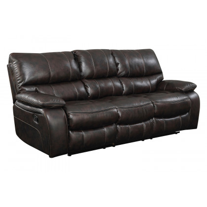 Coaster - Willemse Motion Sofa With Drop-Down Table in Dark Brown