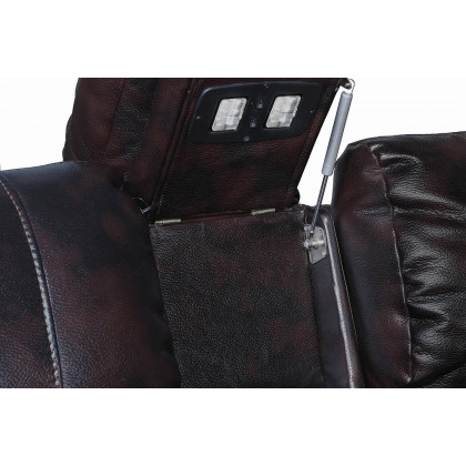Coaster Willemse Upholstered Pillow Top Arm Living Room Set with Glider Recliner - Dark Brown