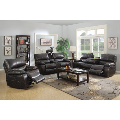 Coaster Willemse Upholstered Glider Recliner - Dark Brown