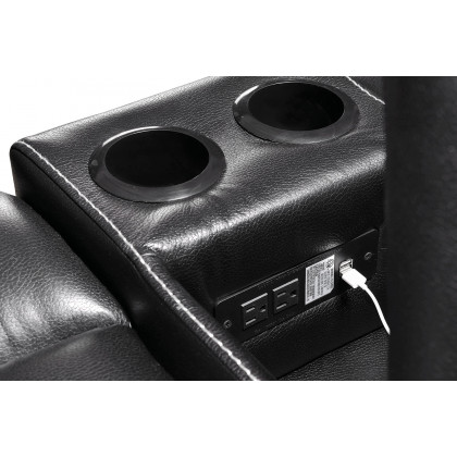 Coaster Willemse Upholstered Pillow Top Arm Living Room Set with Glider Recliner - Black
