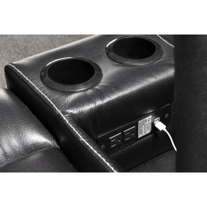 Coaster Willemse Motion Loveseat with Console - Black
