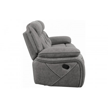 Coaster Higgins Pillow Top Arm Upholstered Motion Sofa - Gray