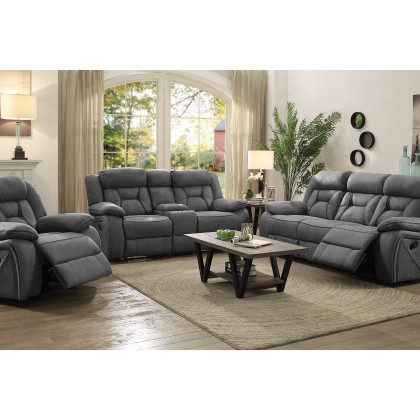 Coaster Higgins Pillow Top Arm Upholstered Motion Sofa - Gray