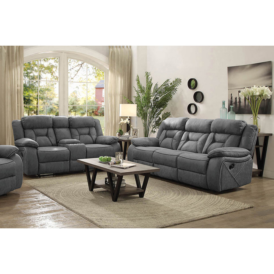 Coaster Higgins Upholstered Tufted Living Room Set - Gray