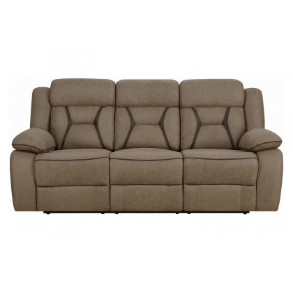 Coaster Higgins Pillow Top Arm Upholstered Motion Sofa - Tan