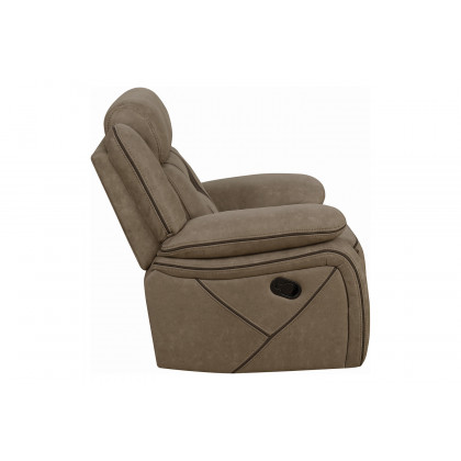 Coaster Higgins Pillow Top Arm Upholstered Motion Sofa - Tan
