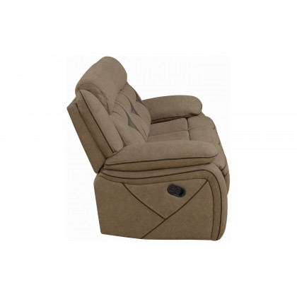 Coaster Higgins Overstuffed Upholstered Glider Recliner - Tan