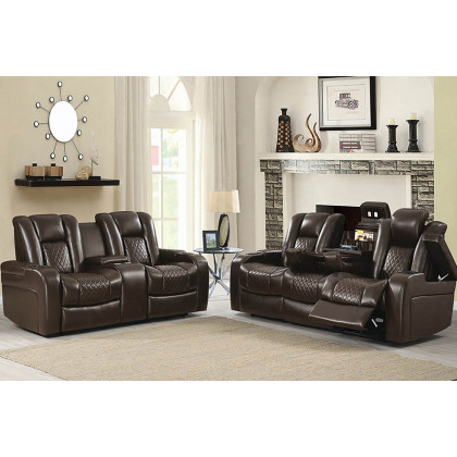 Coaster - Delangelo Upholstered Tufted Living Room Set