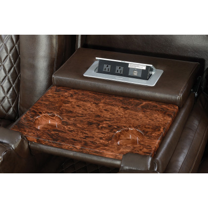 Coaster Delangelo Upholstered Tufted Living Room Set With Power Recliner - Brown