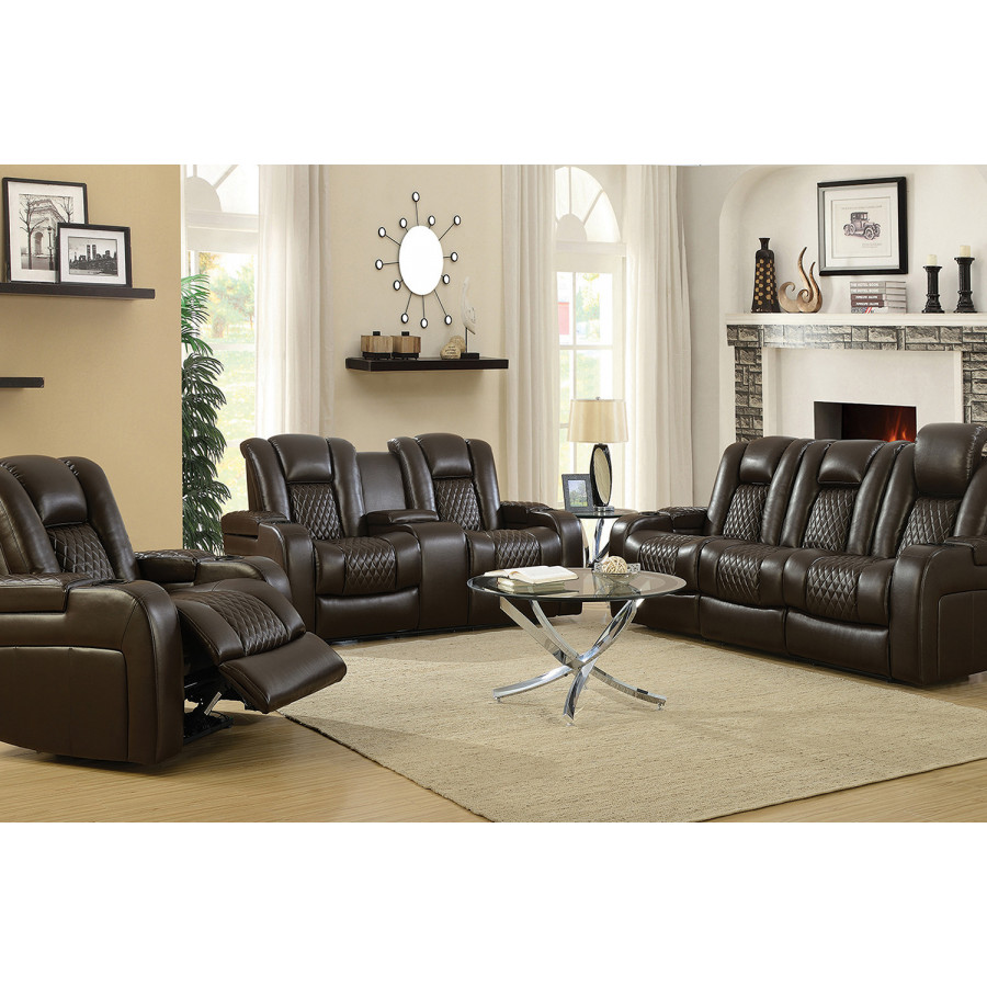 Coaster - Delangelo Upholstered Tufted Living Room Set