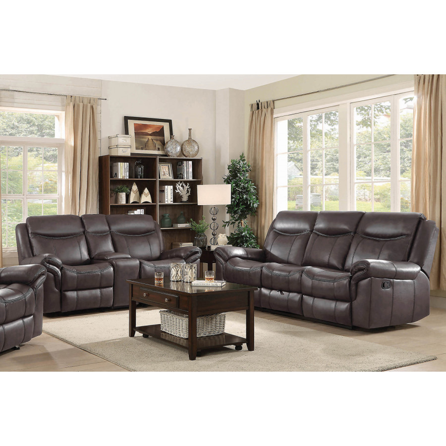 Coaster Sawyer Upholstered Tufted Living Room Set - Cocoa Brown