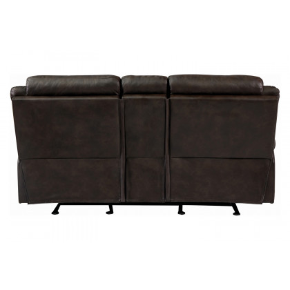 Coaster Sawyer Glider Loveseat with Console - Cocoa