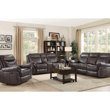 Coaster Sawyer Glider Loveseat with Console - Cocoa