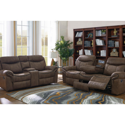 Coaster Sawyer Pillow Top Arm Motion Sofa - Macchiato
