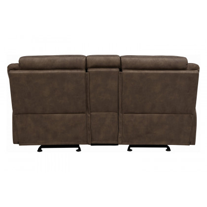 Coaster Sawyer Glider Loveseat with Console - Macchiato