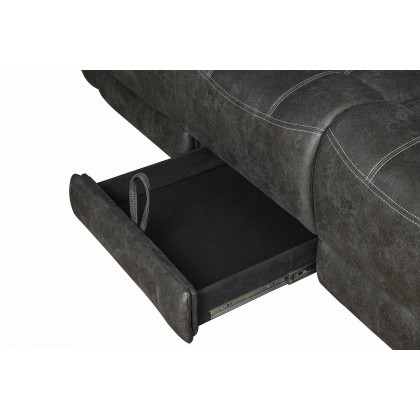 Coaster - Wyatt Upholstered Motion Sofa With Drop-Down Table in Gray