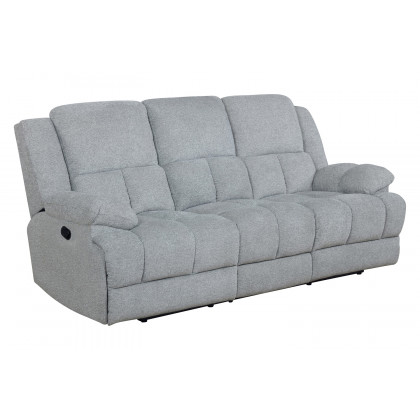 Coaster Waterbury Upholstered Motion Sofa - Gray