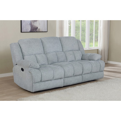 Coaster Waterbury Upholstered Motion Sofa - Gray