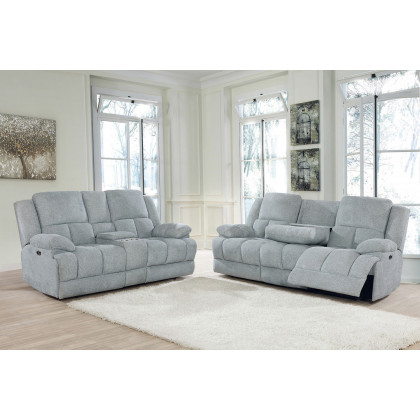 Coaster Waterbury Upholstered Motion Sofa - Gray