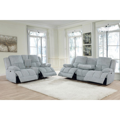Coaster Waterbury Upholstered Motion Sofa - Gray