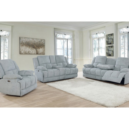 Coaster Waterbury Upholstered Motion Sofa - Gray