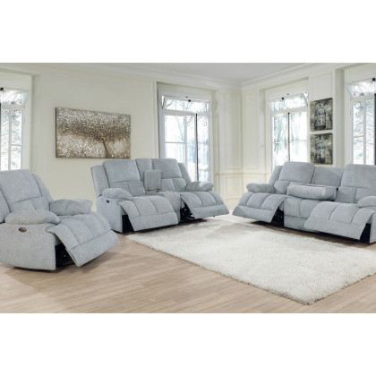 Coaster Waterbury Upholstered Motion Sofa - Gray